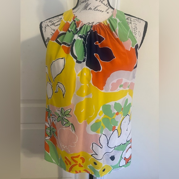 Trina Turk Tops - Trina Turk Floral Sleeveless Silk Top